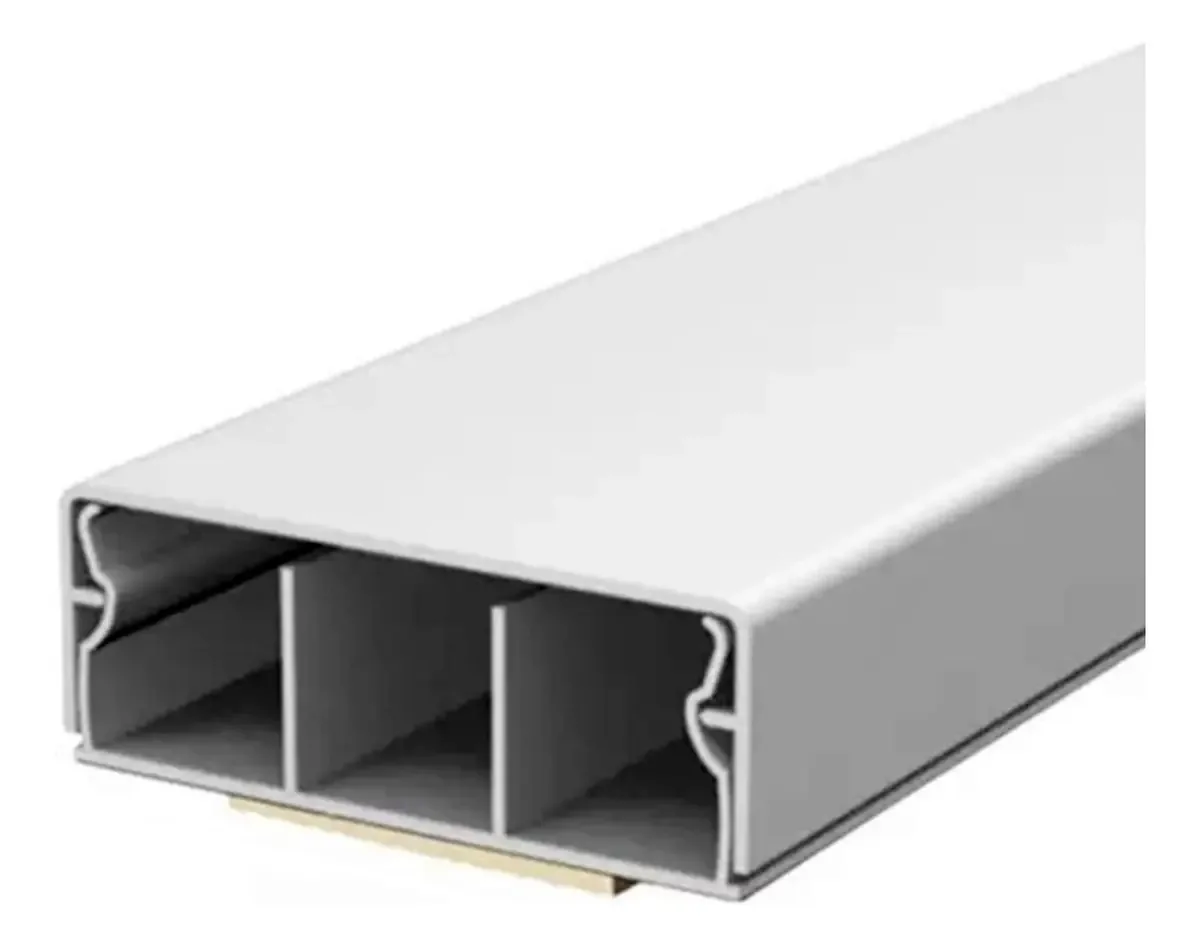 1 Metro Canaleta Pvc 40x15 C/ Dupla Face E Divisórias Durin