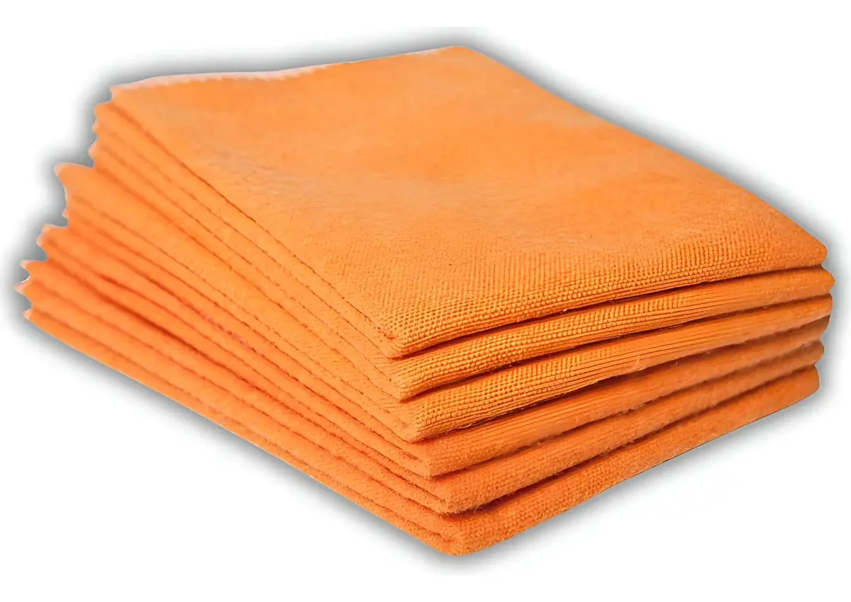 Jogo 20 Panos Prato Cozinha Grande Liso Pé Galinha Colorido Cor Laranja
