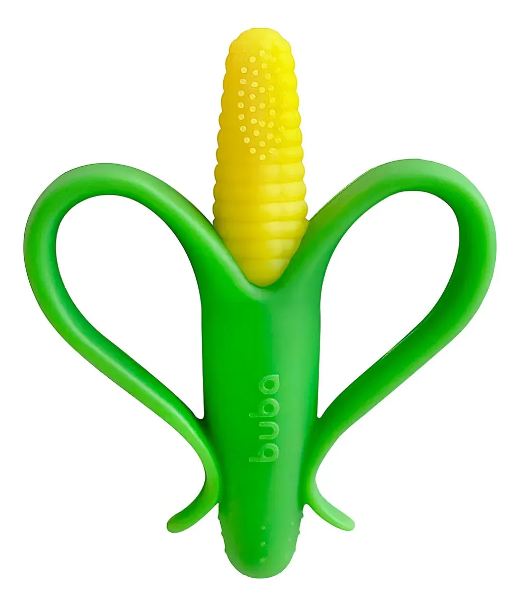Mordedor Silicone para Gengiva Buba Milho Amarelo (4m+)