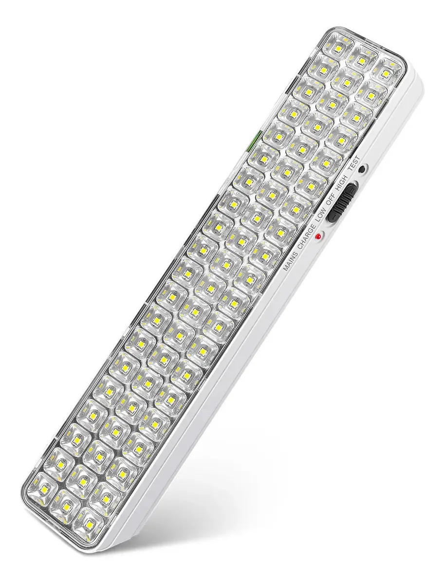 Luzes de lâmpada de emergência recarregáveis 60 Leds White Lonk Light