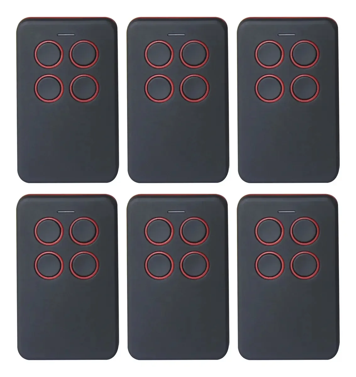Controle remoto para portões compatíveis com Genius 6 Pz, cor preta
