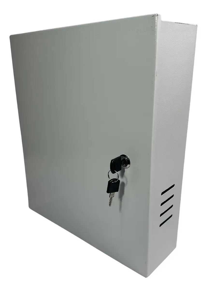 Rack Caixa Metálica Organizadora Vertical Parede Dvr Cftv Branco