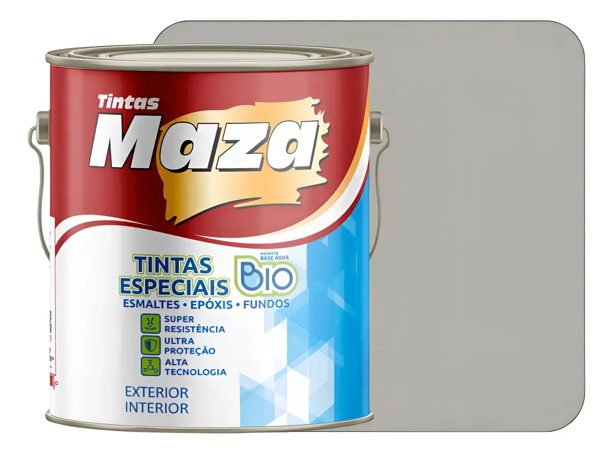 Esmalte Epóxi Base Água Maza Cinza Claro 3,6L Para Azulejos e Banheiros