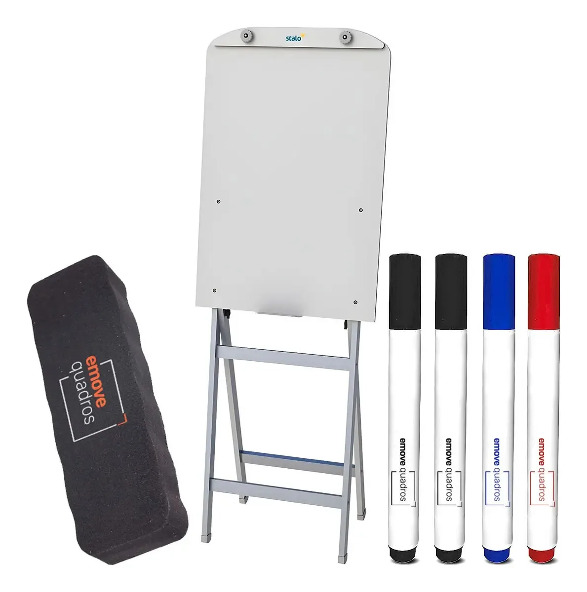 Flip Chart Soft Alumínio Quadro Branco Com Pregador + Folhas