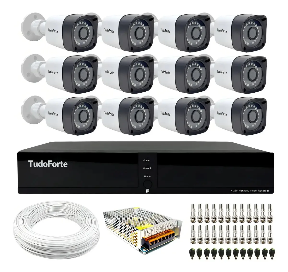Kit Segurança 12 Câmera 20 Metros Full Hd Dvr 3316 16 Canais