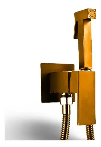 Ducha Higiênica Misturador Quente E Fria Banheiro Conforto Cor Dourado