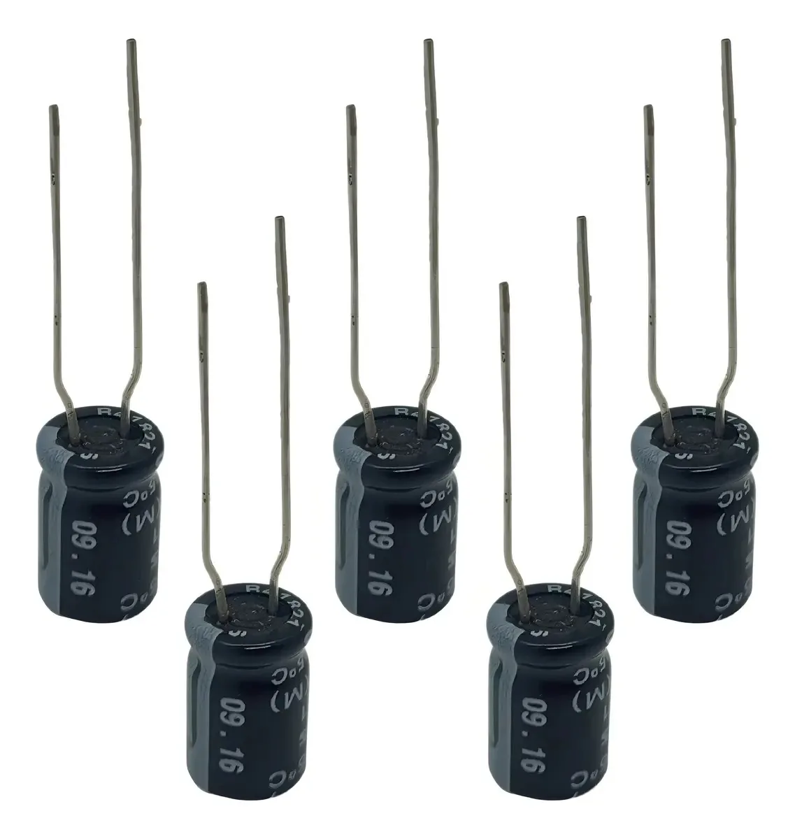 Kit com 5 Capacitores Eletrolíticos ACTRONIC de 100uF 35V para Circuitos