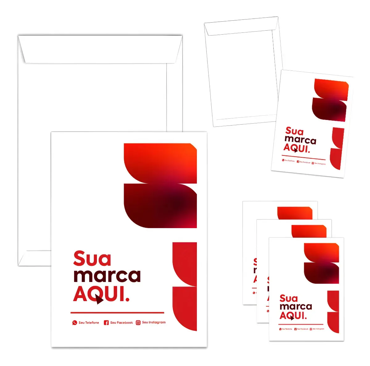 Envelopes Personalizado A4 Logo Empresa P Documentos 150 Un Branco
