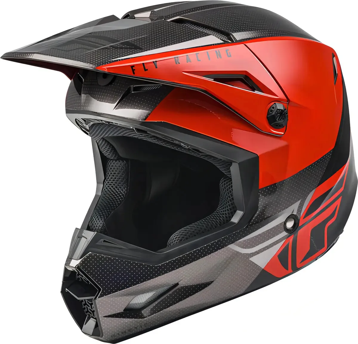 Capacete Aberto Fly Motocross Trilha Vermelho Tamanho 60