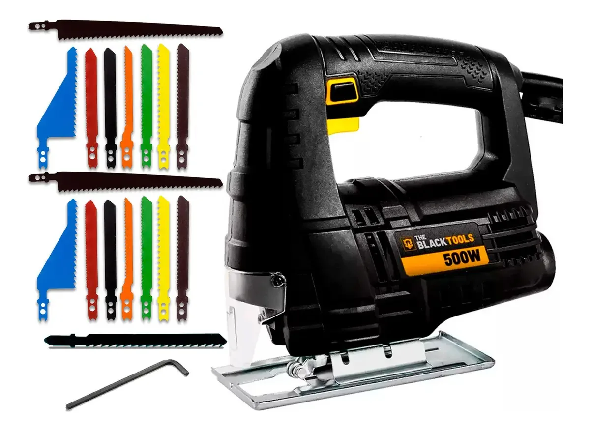 Serra Tico Tico 500w Profissional Com Kit 15 Lâminas