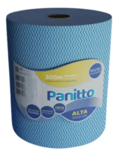 Pano Multi Uso Picotado 50cm Rolo 28cmx300m - 600 Panos Cor Azul