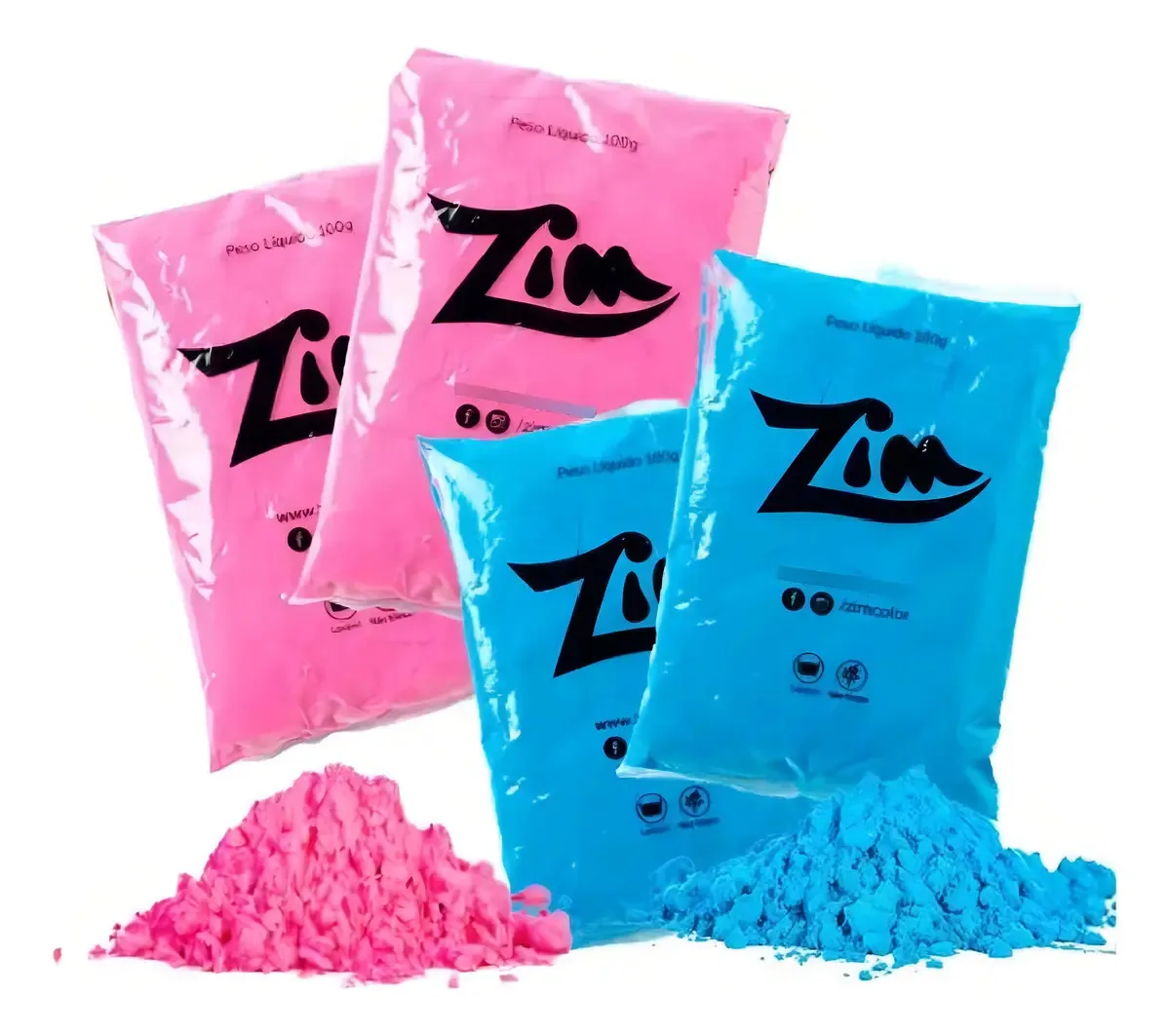 Pó Colorido Chá Revelação Escapamento Moto Rosa Azul 100g