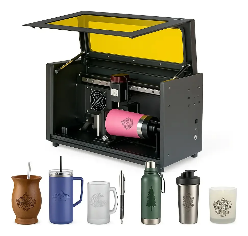 Máquina P/ Gravação A Laser 10w Mecolour E-10 Base Giratória