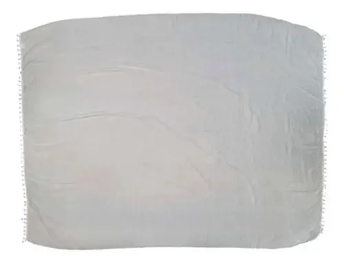 Canga De Praia 100% Viscose - Branca Lisa 1,60mx1,10m