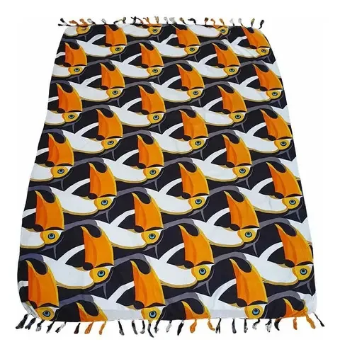 Canga De Praia 100% Viscose Tucano - Com Franja 1.60mx1.10m