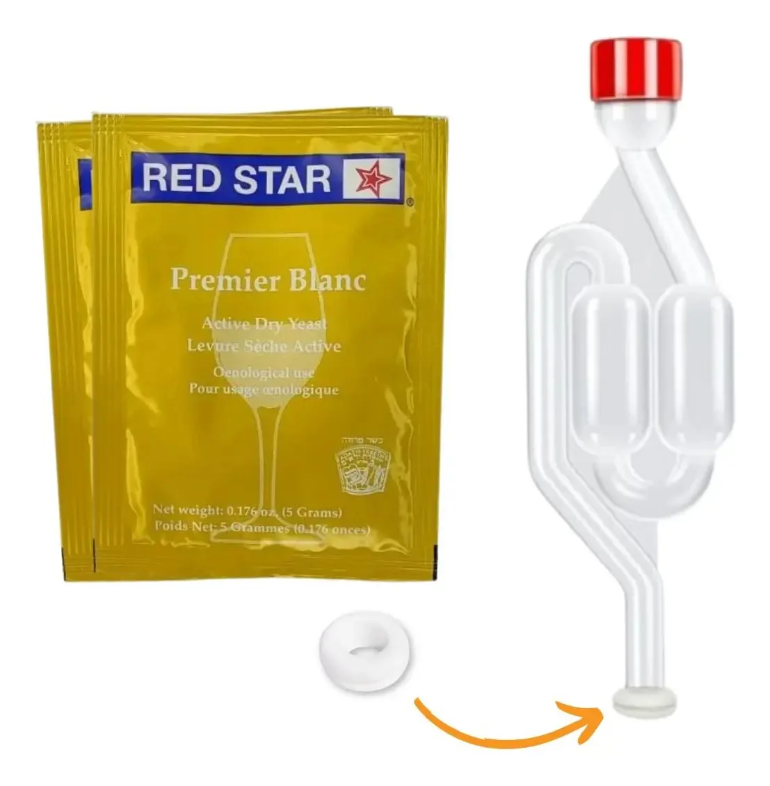Kit Básico Hidromel Com Fermento E Airlock