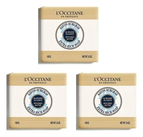 Kit 3 Sabonetes Corporal Karité Leite 100g L'occitane