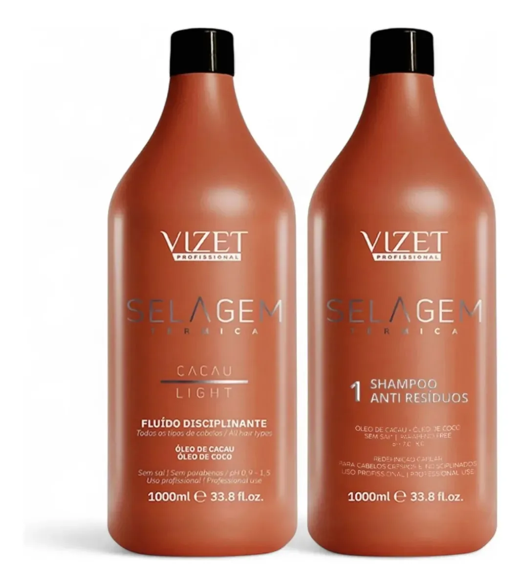 Shampoo E Fluído Progressiva Orgânica Vizet