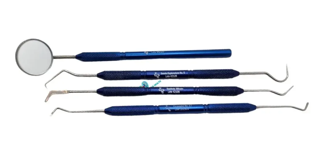 Kit Clínico Odontológico Azul - Com 4 Peças - Ice