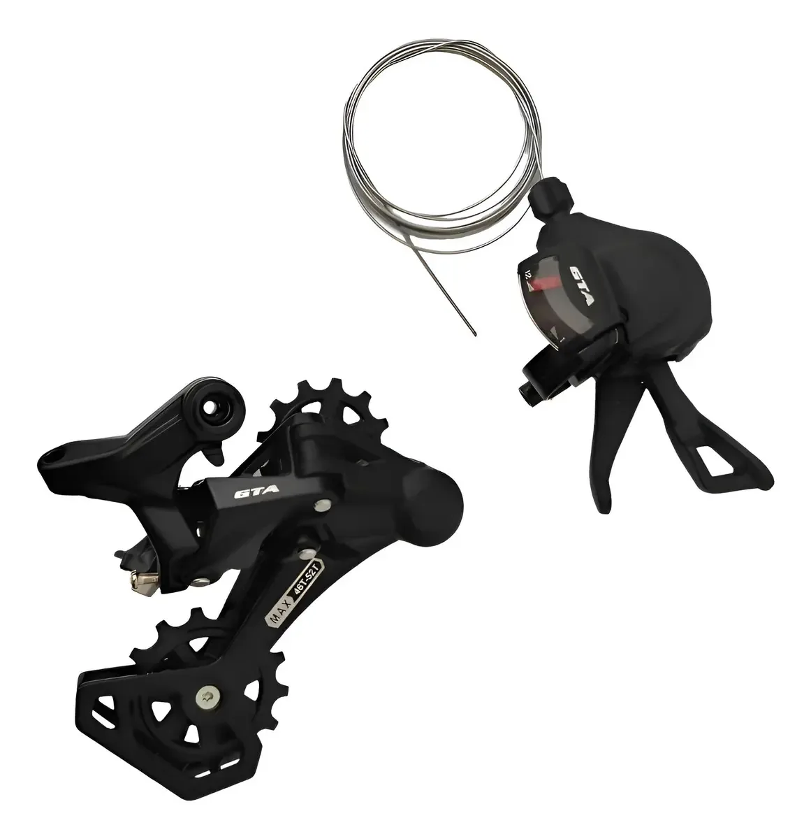 Kit Câmbio 12 Velocidades MTB GTA NX 12V Preto Alavanca e Traseira