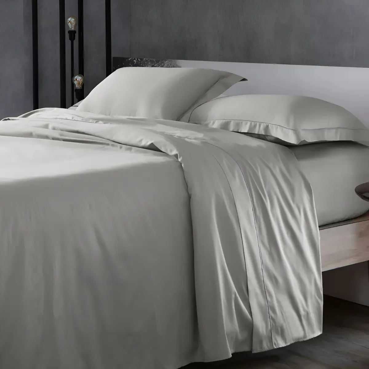 Jogo Cama Queen 300 Fios Lazio Kacyumara 04 Pças Fendi Stone
