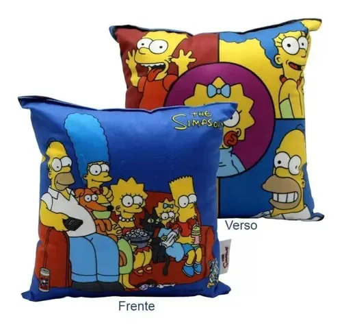 Almofada Fibra Veludo Temática Simpsons Family
