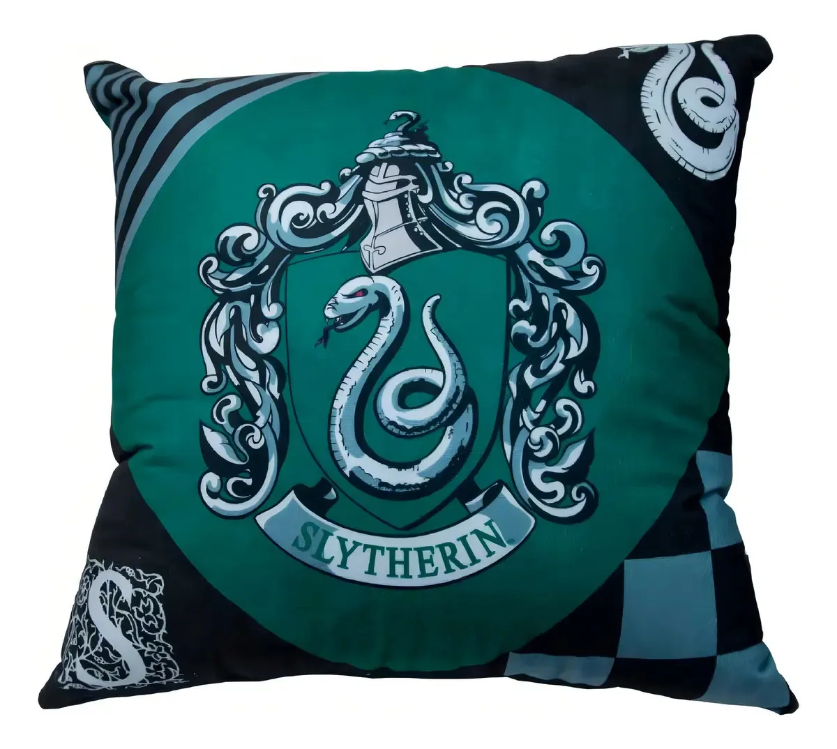 Almofada Veludo Casas Hogwarts Sonserina Harry Potter 40x 40