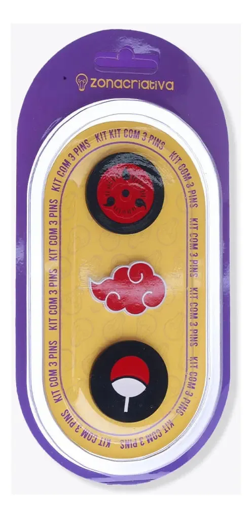 Kit Pins Akatsuki - Naruto Naruto Cor Unica