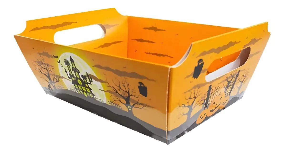 Cesta Montada Para Lembrancinhas E Doces Laranja - 1 Unidade