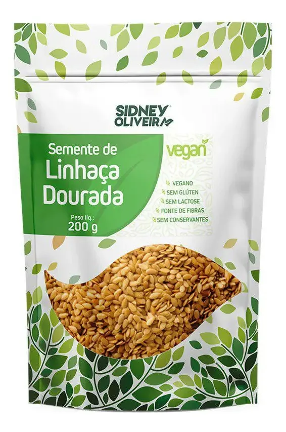 Semente De Linhaça Dourada 200g Sidney Oliveira