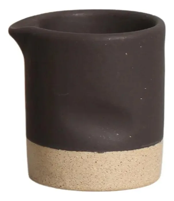 Jarra Pequena Cerâmica Faiança Preta - 290ml