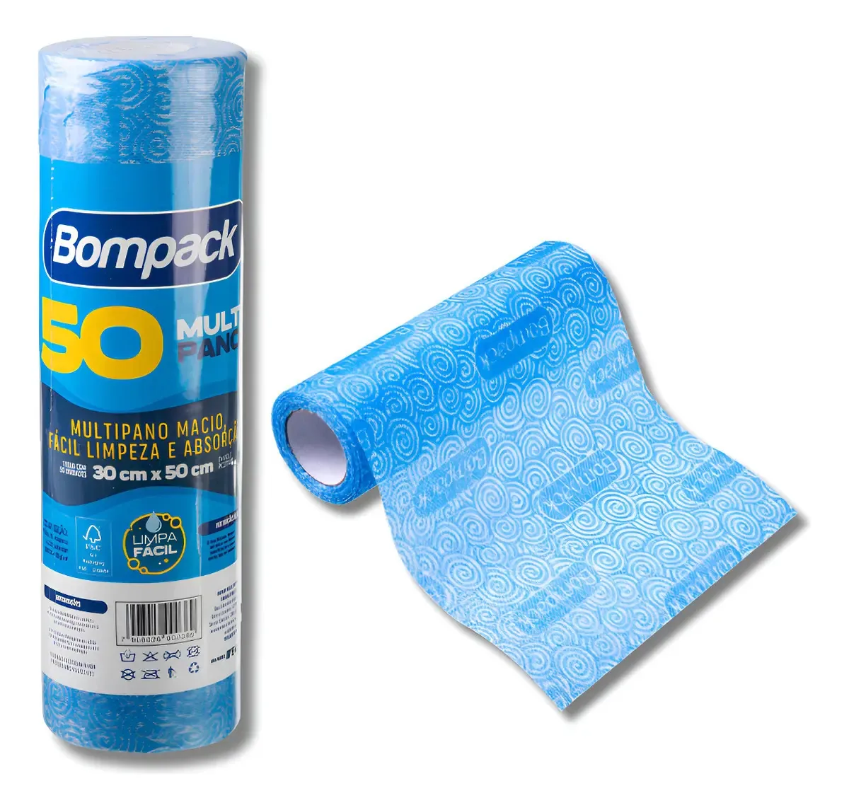 Pano Multiuso Bompack 30x50cm Azul