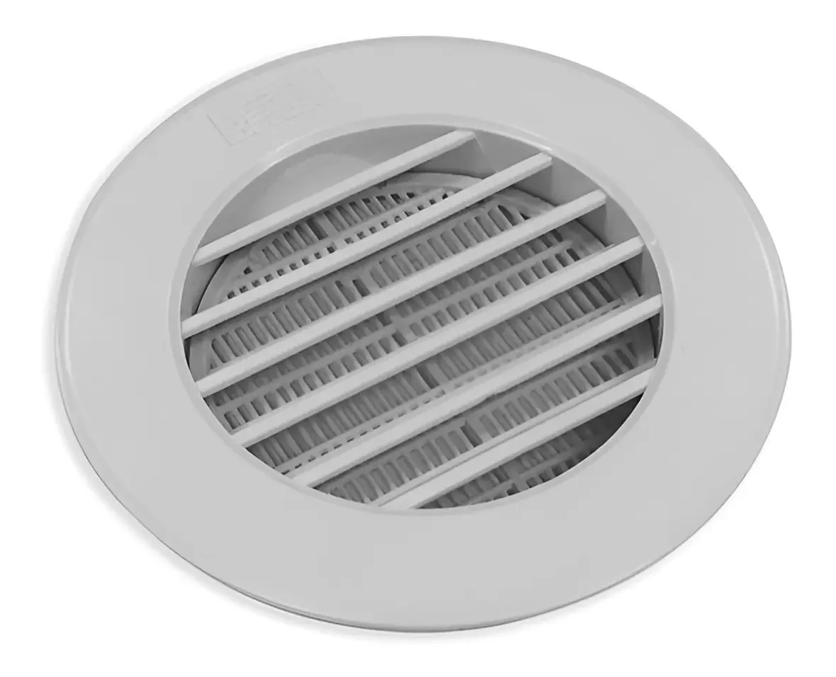 Grelha De Ventilação 100mm Com Tela Redonda Durín