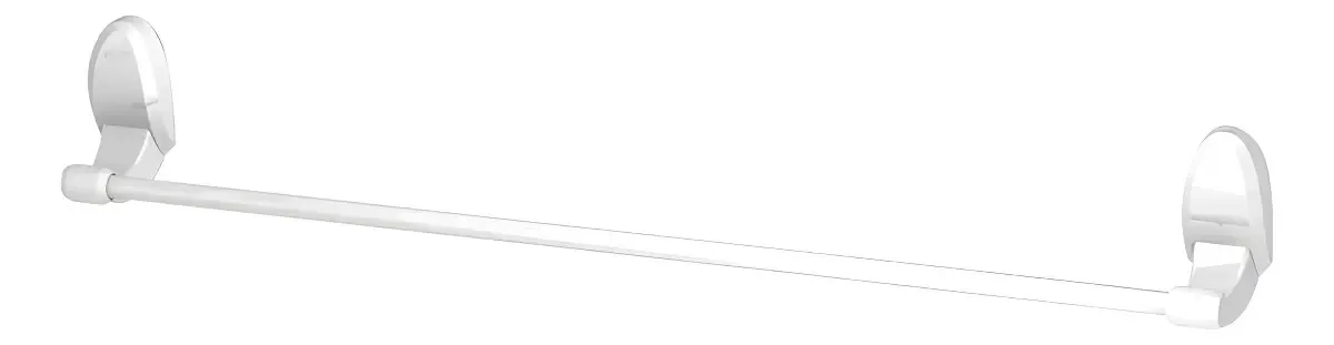 Porta Toalha Bastão Banheiro Delicato Branco Durín