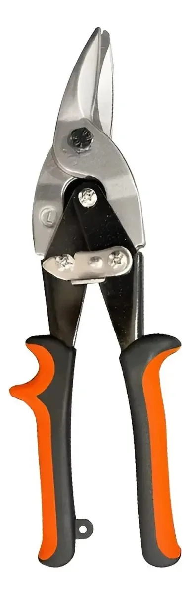 Tesoura Aviação Esquerda Lotus Flex 25cm C/ Trava E Cabo Borracha