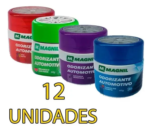 12 Unidades Cheirinho Aromatizante Em Gel, Carro E Casa 60g