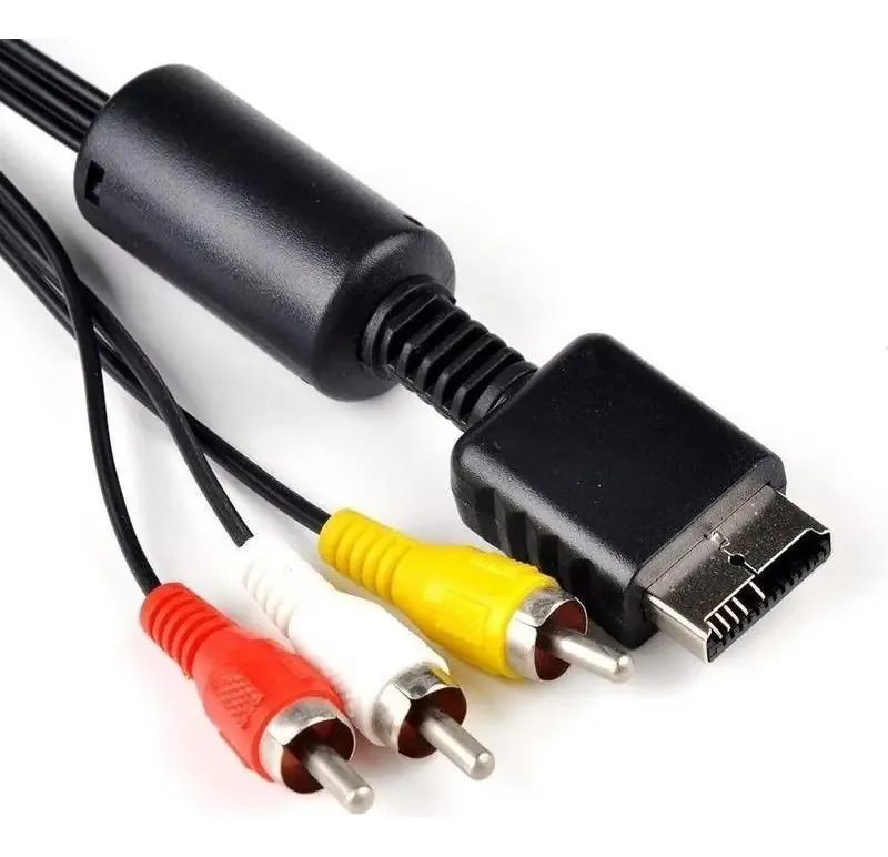 Cabo Av (rca) Áudio E Vídeo Playstation 1 2 3 Ps1 Ps2 Ps3