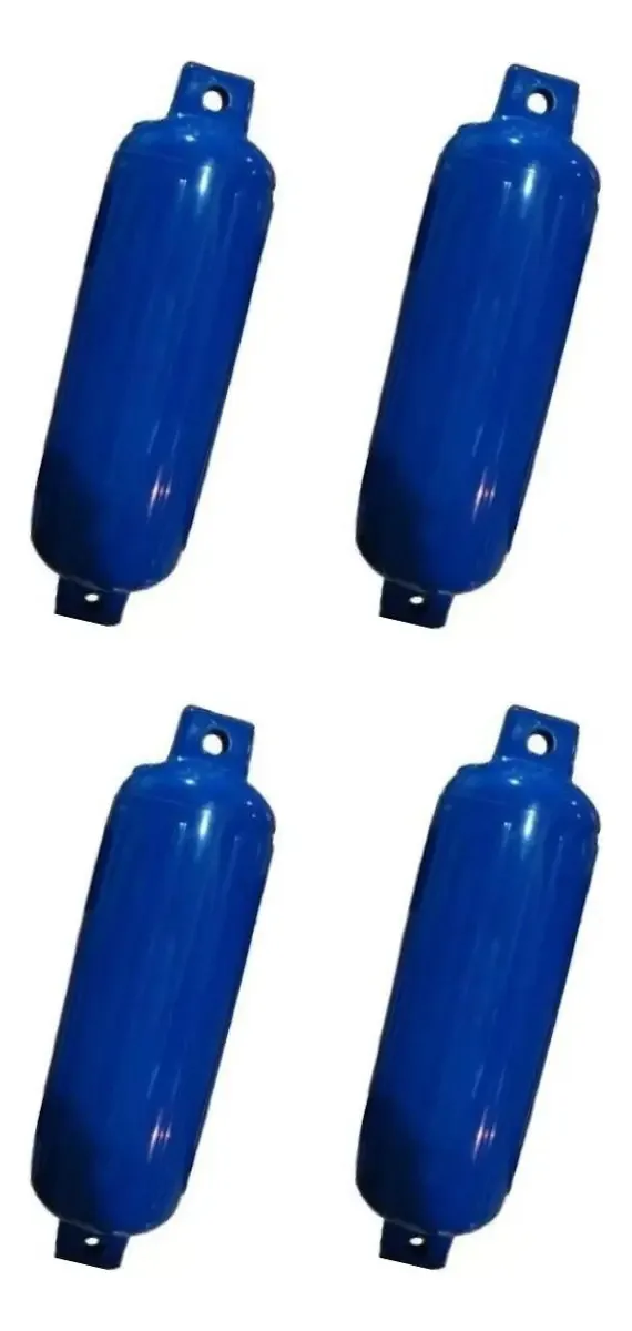Kit com 4 Defensas Náuticas Seaflo G5 Azuis de PVC para Barcos e Lanchas