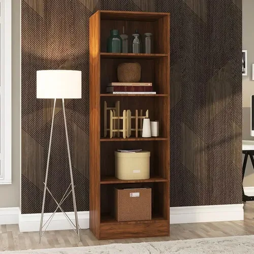 Estante Para Livros Jana Seda/off White - Viero Móveis Cor Marrom