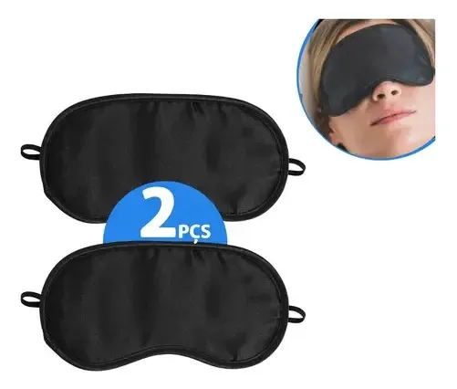 Kit 2 Máscara Dormir Tapa Olho Ajudar Dormir Confortável Repouso Full Sell