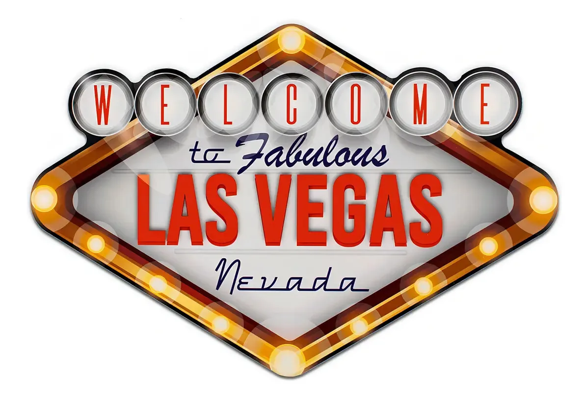 Placa Decorativa Recorte Las Vegas Cidades 45x30 Cm