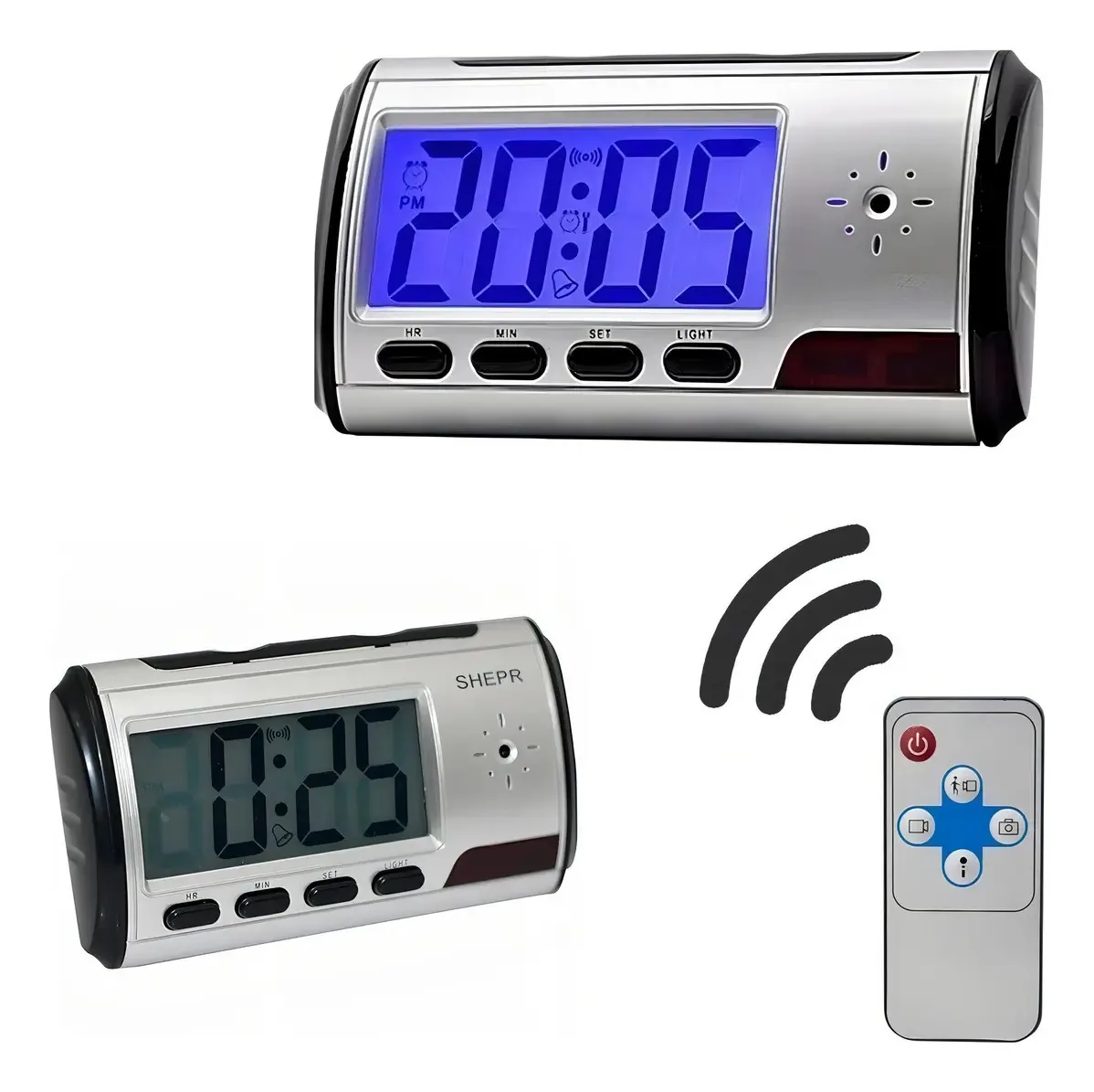 Micro Câmera Espia Radio Relógio Sensor Presença Despertador