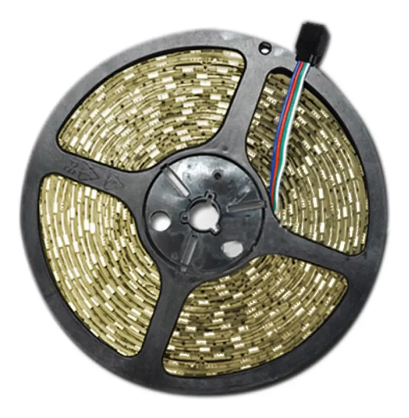Fita Led 5m Dupla Face3528 300 Leds Brancoquente E Fonte