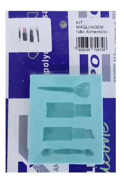 Molde De Silicone Kit Maquiagem Polycol