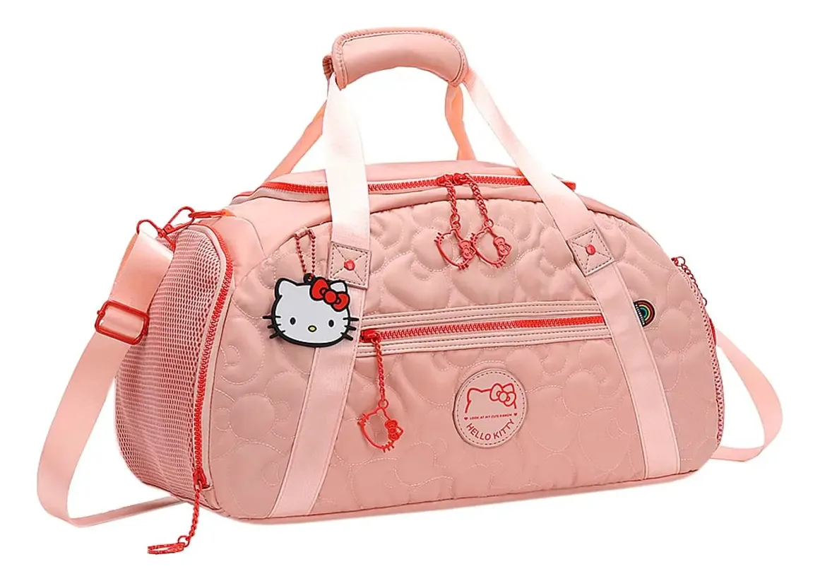 Bolsa Viagem Semax Compartimento Calçados Hello Kitty Cor Nude