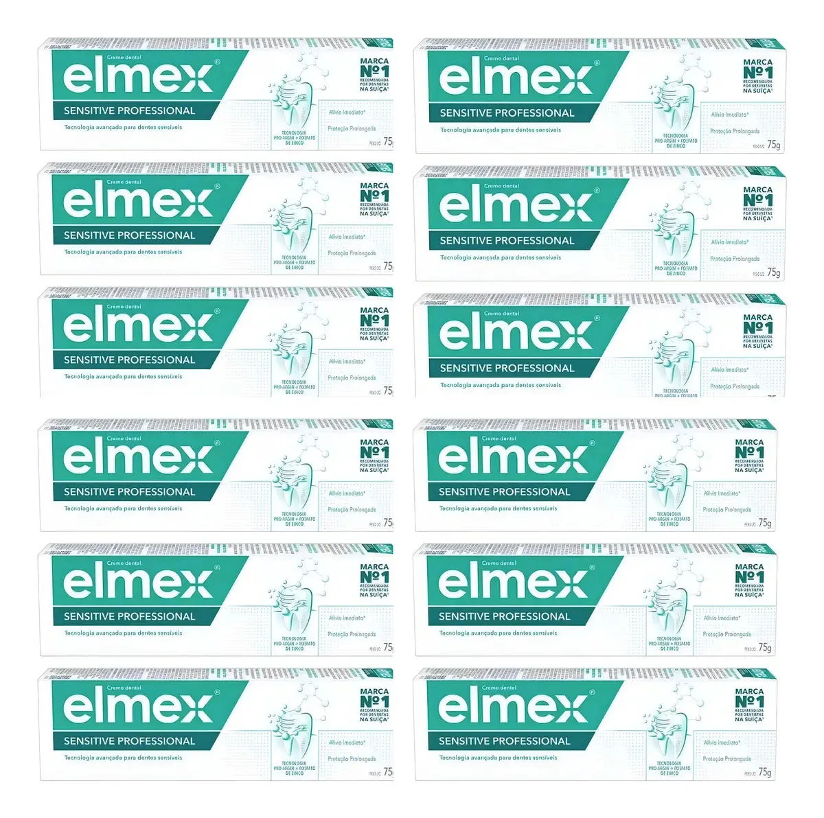 Kit Creme Dental Elmex Sensitve Professional75g 12 Unidades