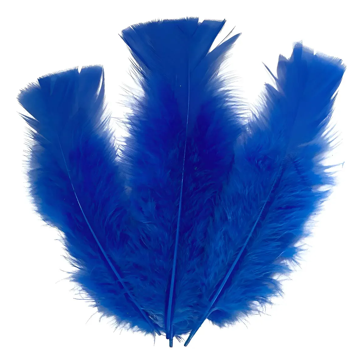 200 Penas Coloridas Customização De Fantasias Azul Royal Azul