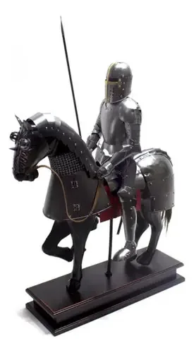 Boneco Soldado Medieval GS Colecionável 51.5cm Linha Cavalo Medieval