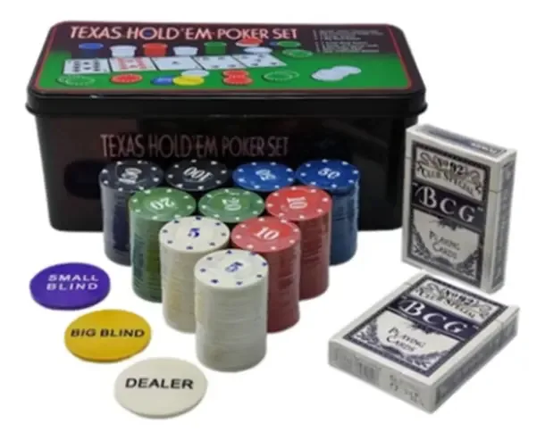 Jogo De Poker 200 Fichas Numeradas E Baralhos
