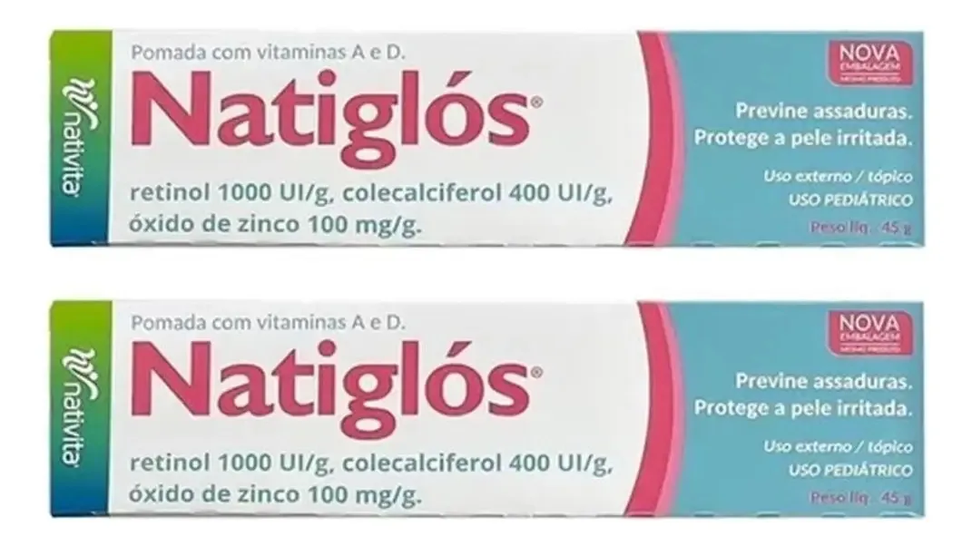 Natiglos Pomada Prevenção E Tratamento Assadura 45g Kit 2un